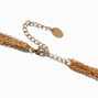 Gold-tone Draped Chain Multi-Strand Necklace,
