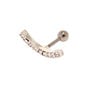 Silver Crystal Curve Cartilage Earring,