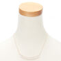 Rose Gold Pearl Double Bar Pendant Necklace,
