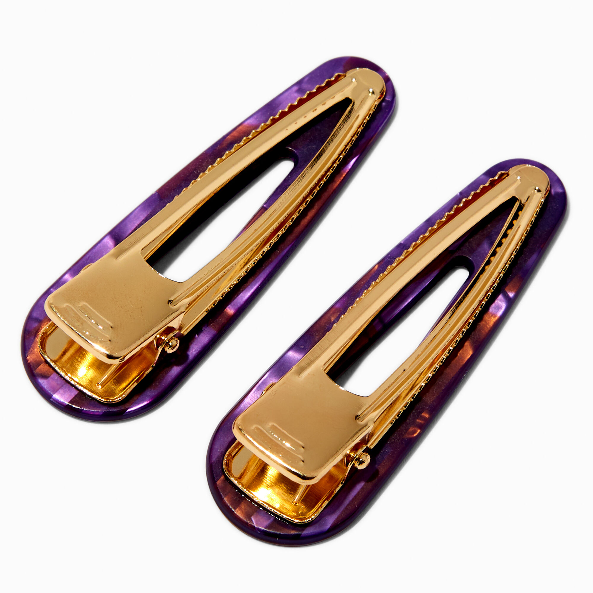 Purple Acrylic Hair Clips - 2 Pack,