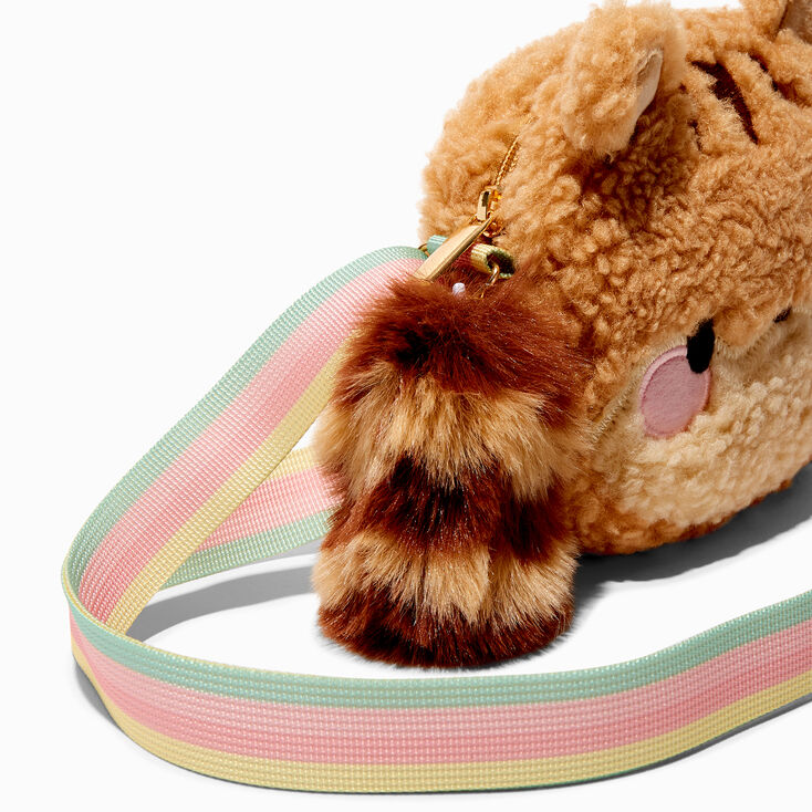 Claire&#39;s Club Furry Chipmunk Crossbody Bag,