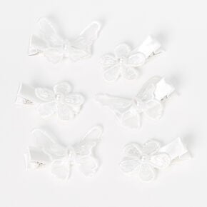 Claire&#39;s Club Crochet Butterfly Hair Clips - 6 Pack,