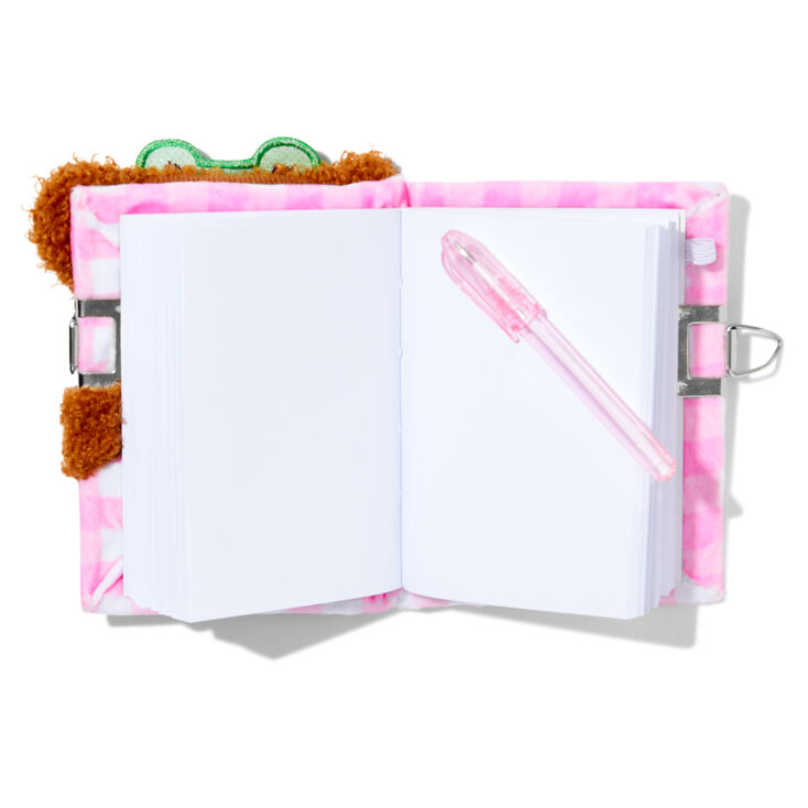 Claire&#39;s Club Bear Frog Mini Plush Lock Diary,