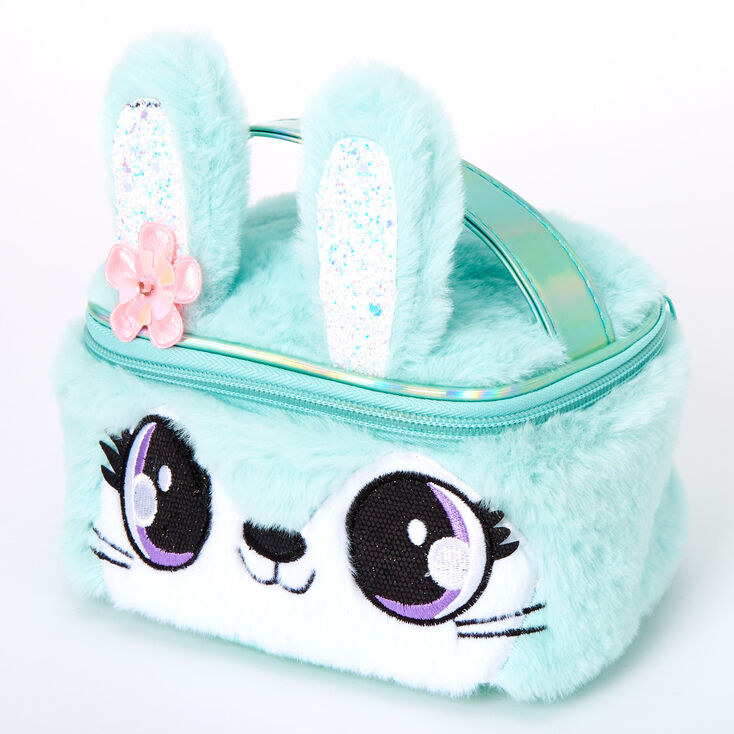 Claire&#39;s Club Jade the Bunny Makeup Bag - Teal,