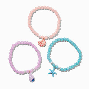 Claire&#39;s Club Beach Beaded Stretch Bracelets - 3 Pack,