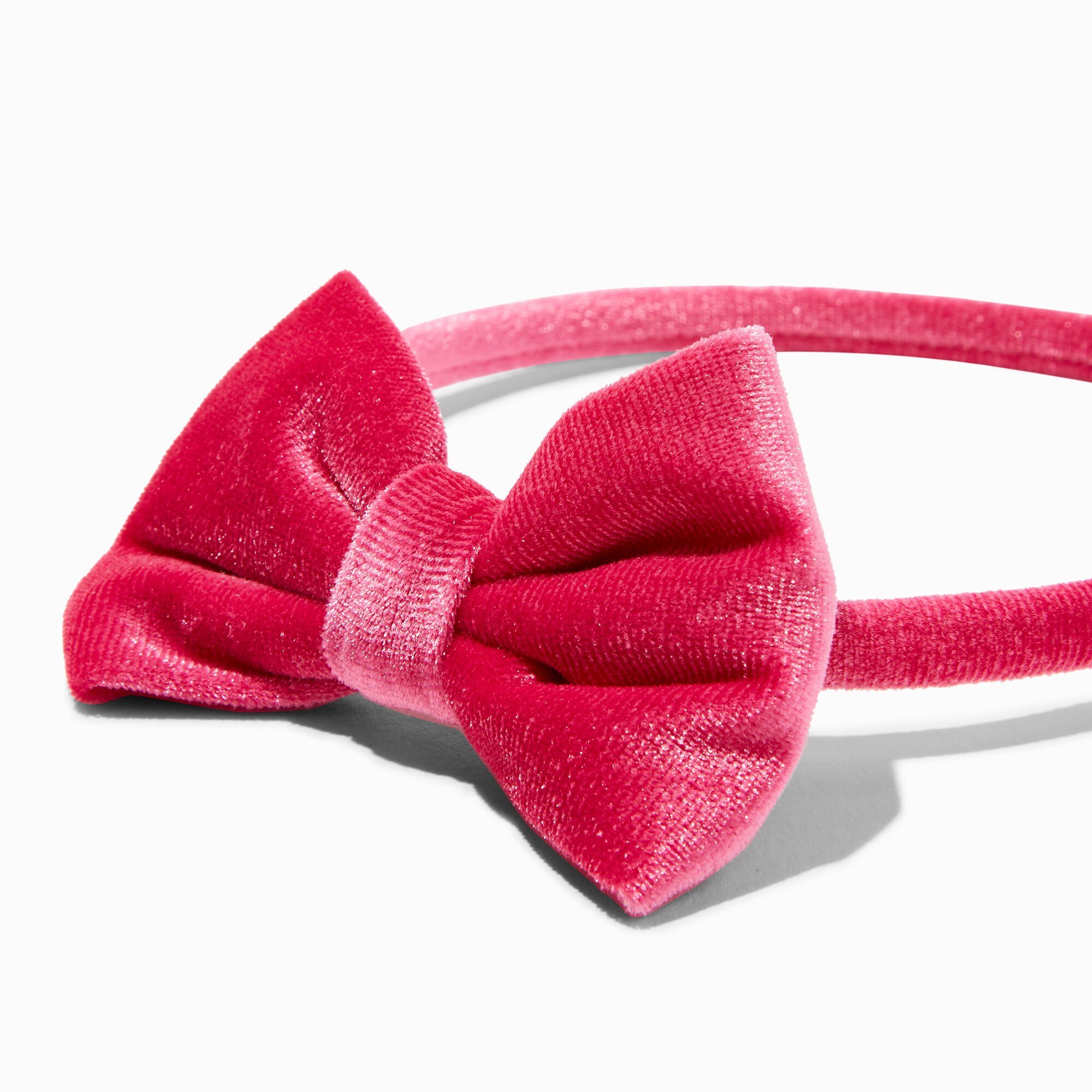 Claire's Club Holiday Velvet Bow Headbands - 3 Pack,
