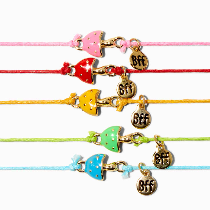 Lenny & Eva Friendship Bracelet: Mushroom - Rainbow