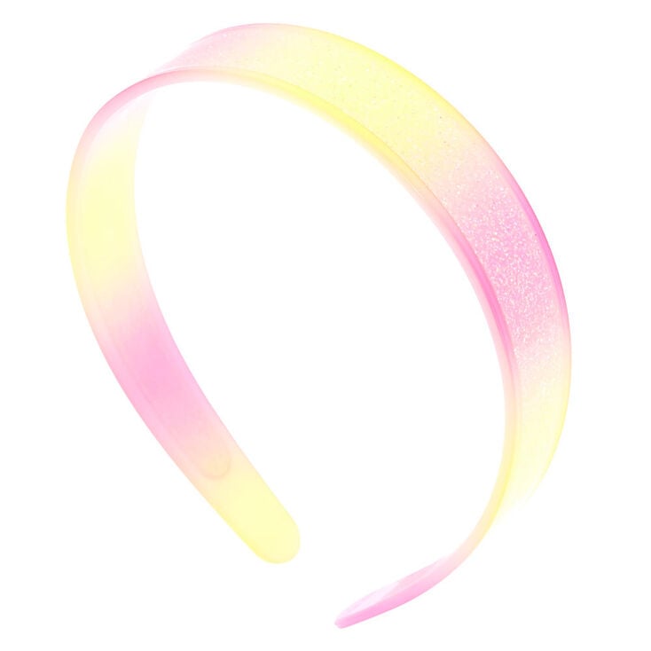 Bright Glitter Wide Headband - Pink,