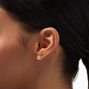 Gold Zodiac Stud Earrings - Leo,