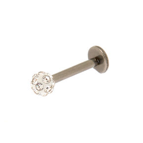 Boucle d&rsquo;oreille arri&egrave;re plat pour piercing tragus boule de feu 1,2&nbsp;mm couleur titan&eacute;e,