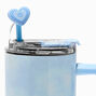 Blue Heart &amp; White Cup Straw Covers - 2 Pack,