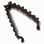 Pince &agrave; cheveux banane fleur noir mat,