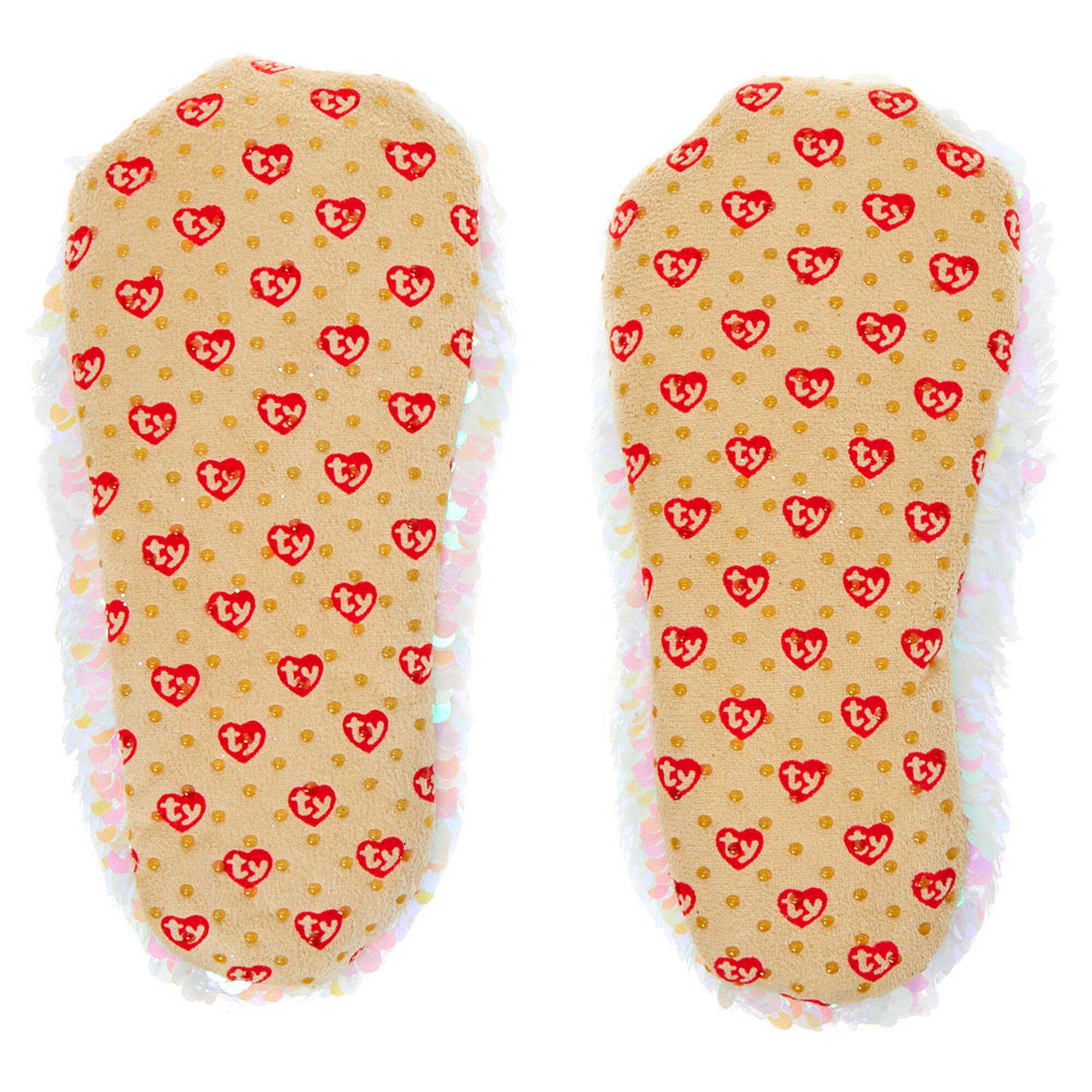 Ty Beanie Boo Diamond The Unicorn Reversible Sequin Slipper Socks
