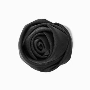 Barrette &agrave; cheveux florale rosette noire,