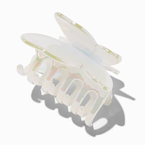 White Iridescent Butterfly Hair Claw,