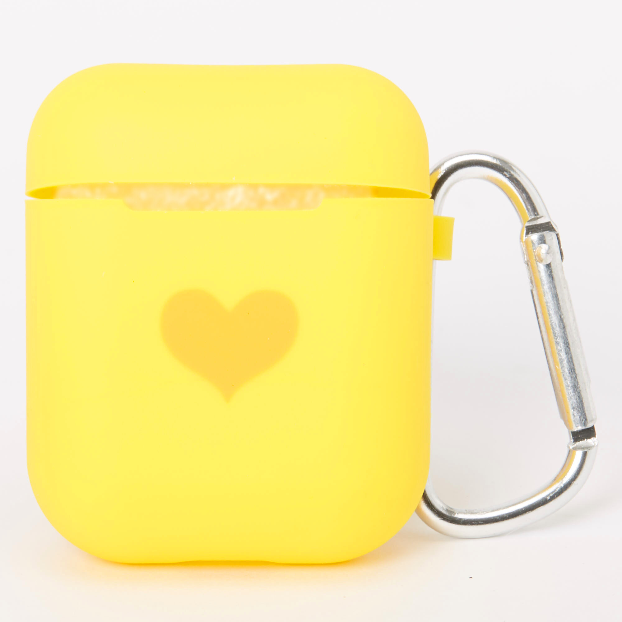 Yellow Heart Silicone Earbud Case Cover - Compatible With Apple Airpods,