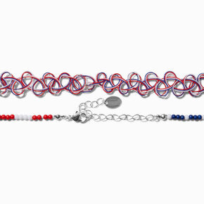 Stars &amp; Stripes Butterfly Choker Necklaces - 2 Pack,