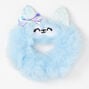 Medium Faux Fur Husky Hair Scrunchie - Blue,