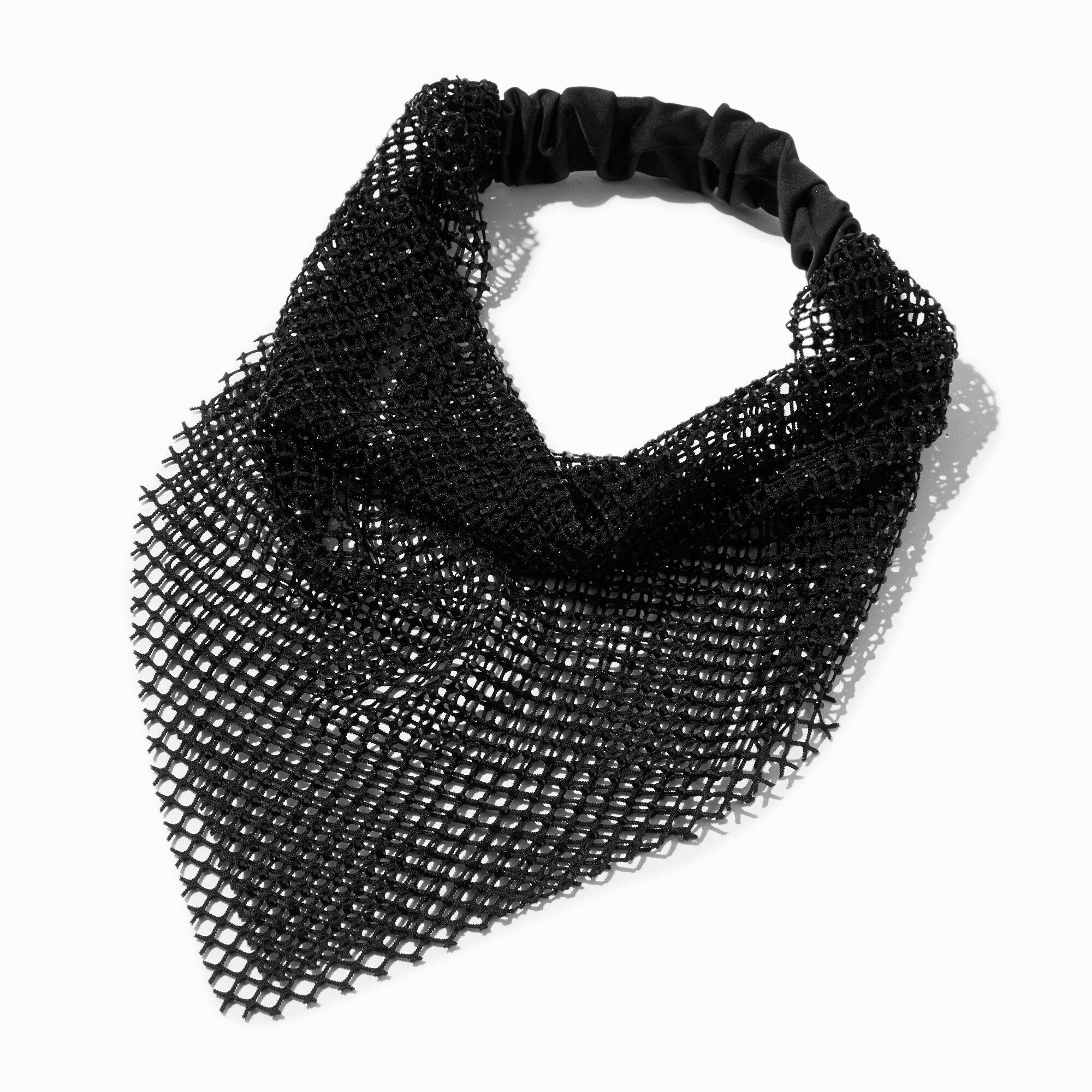 View Claires Diamante Mesh Head Scarf Black information