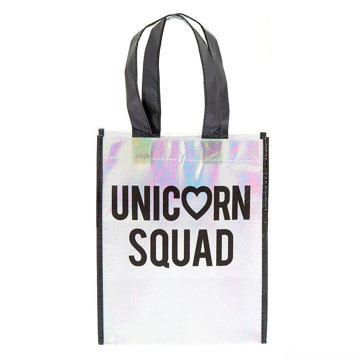 Holographic Unicorn Squad Tote Bag,