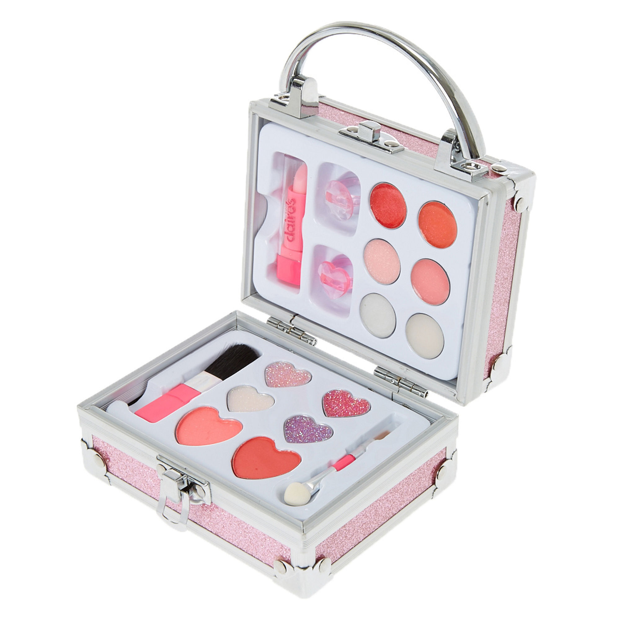 View Claires Club Glitter Lock Box Makeup Set Pink information