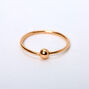 Sterling Silver 22G Rose Gold Beaded Nose Ring,