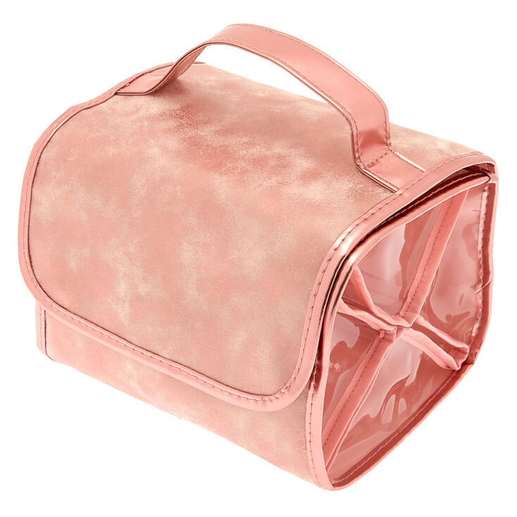 Dusty Shimmer Roll Out Travel Makeup Bag - Pink,