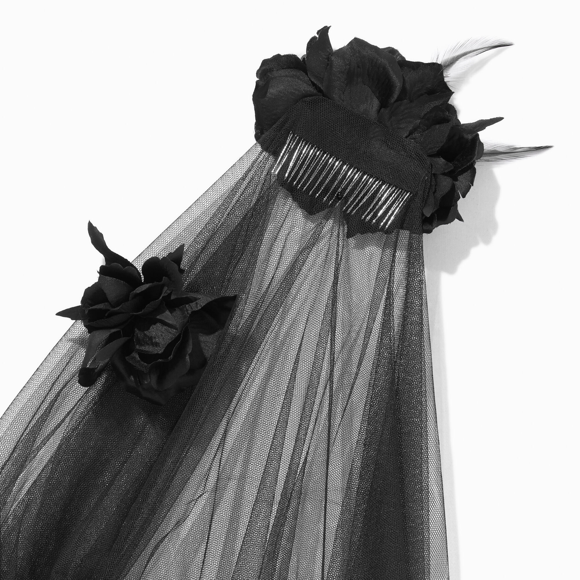 Voile floral noir,