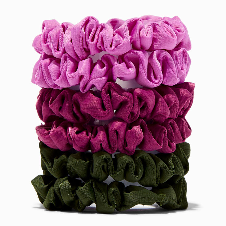 Rust Silky Hair Scrunchies - 6 Pack,