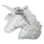 Oreiller licorne blanc &agrave; sequins r&eacute;versibles,