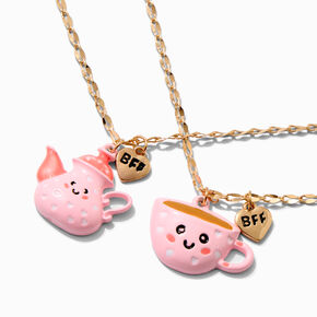 Best Friends Tea Party Pendant Necklaces - 2 Pack,