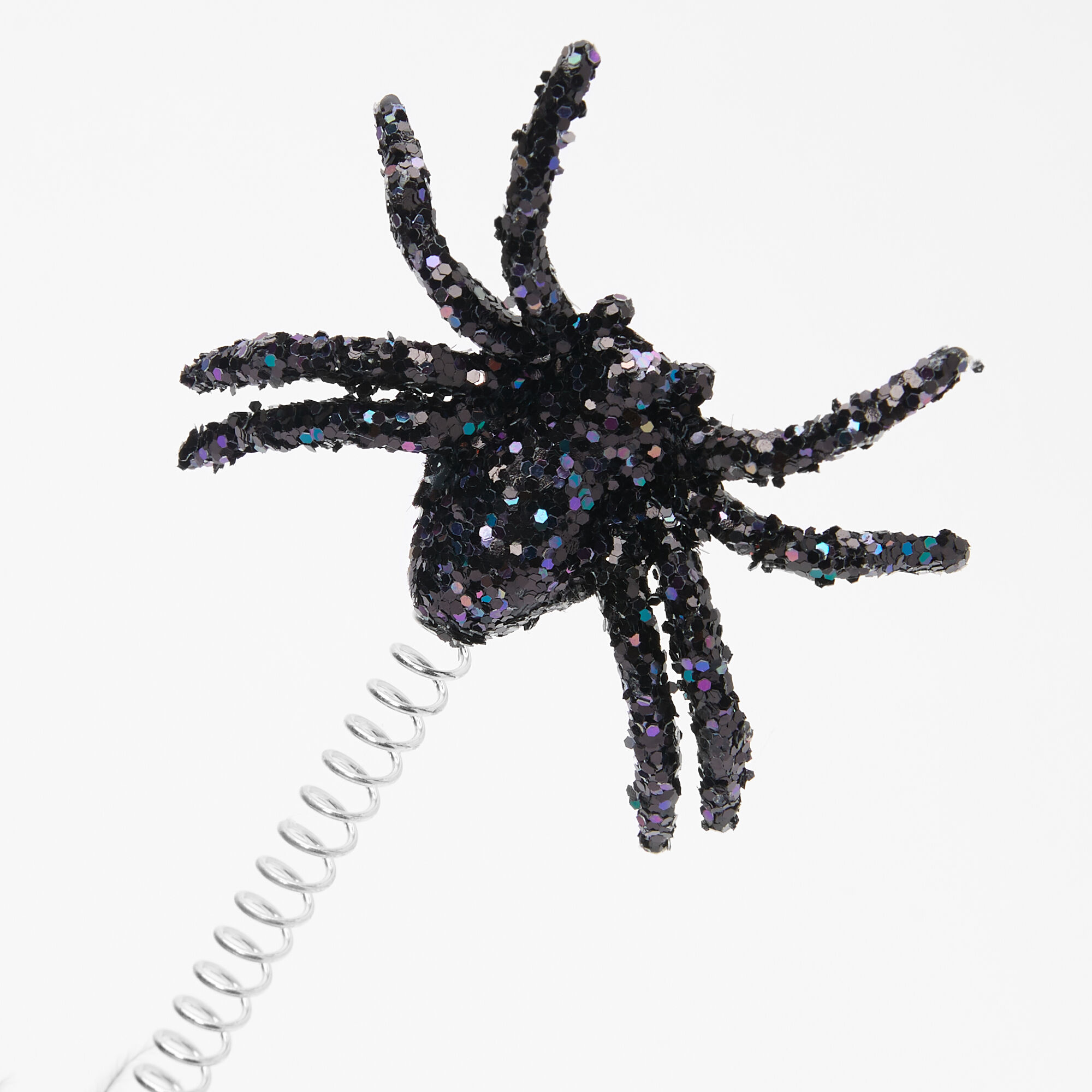 Spider Glitter Deely Bopper Headband - Black,