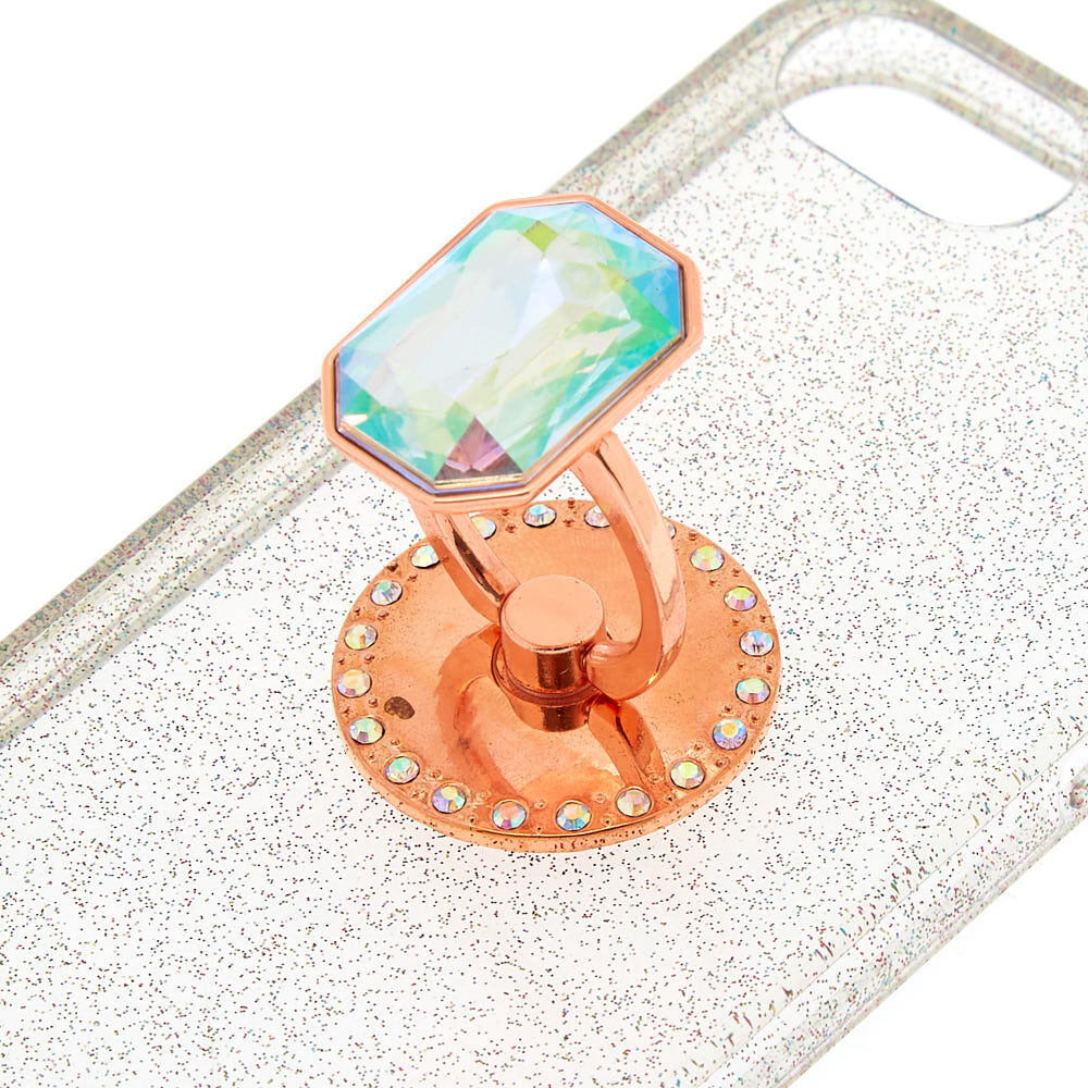 Iridescent Rose Gold Ring Stand Phone Case - Fits iPhone 6/7/8,