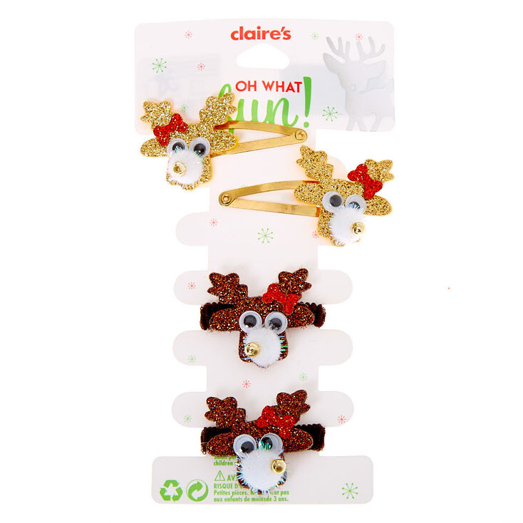 Reindeer Hair Accessories - 4 Pack,