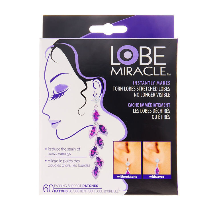 LOBE WONDER Earring Support Patches for Damaged Stretched and Torn Earlobes  60 Patches -  UK