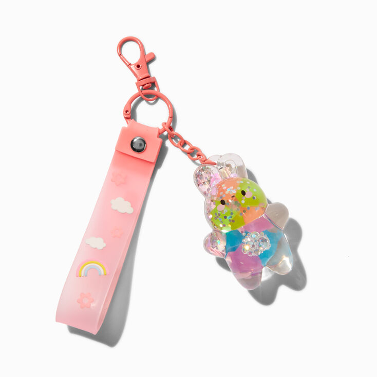 Bunny Water-Filled Wristlet Keychain,