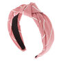 Striped Knotted Headband - Pink,