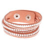 Studded Layered Wrap Bracelet &ndash; Pink,