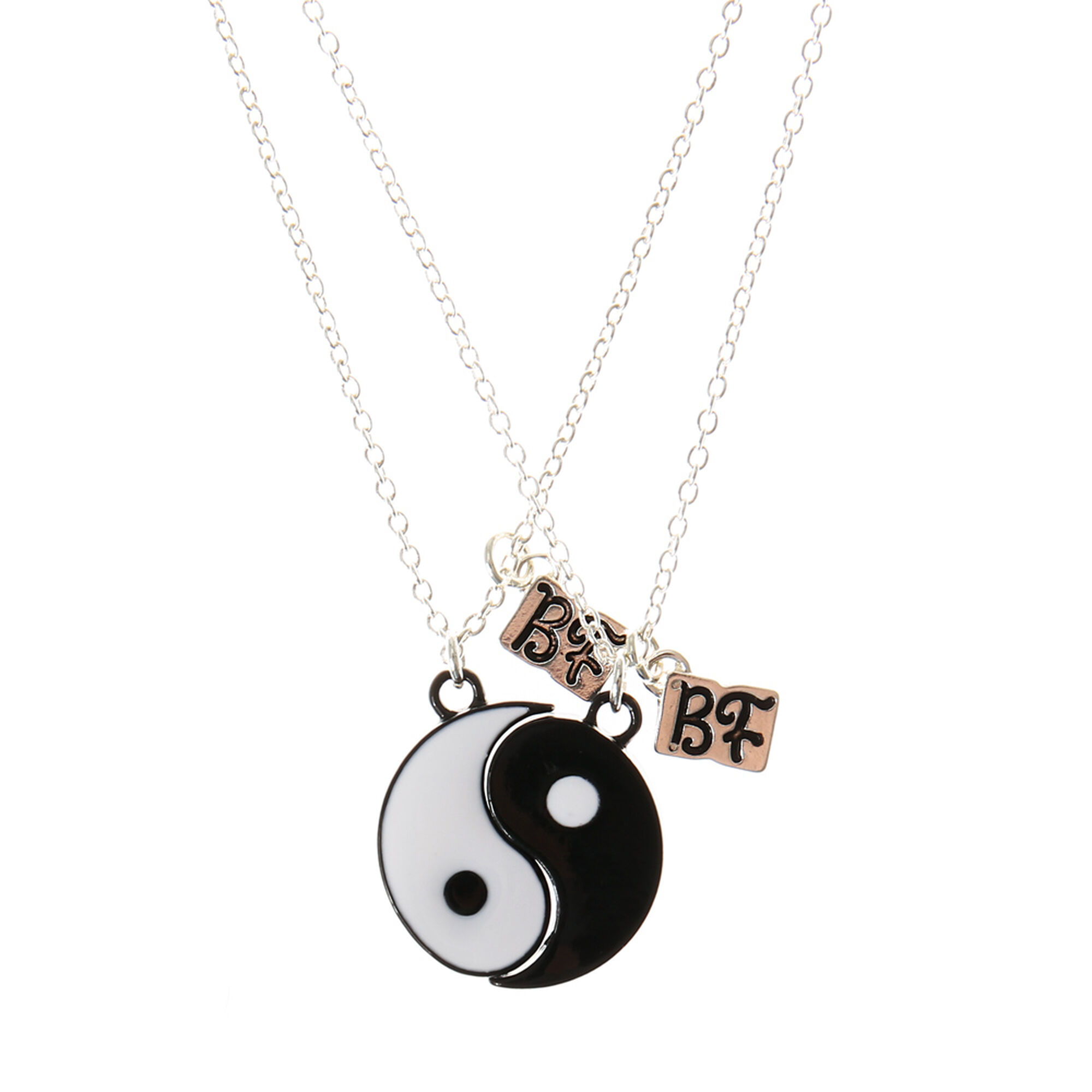 View Claires Best Friends Yin Yang Necklaces 2 Pack Silver information