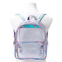 Tie Dye Trimmed Medium Backpack - Clear,