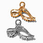 Mixed Metal Bow Hair Claws - 2 Pack ,