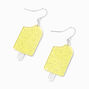 Yellow Glitter Ice Pop 2&quot; Drop Earrings,
