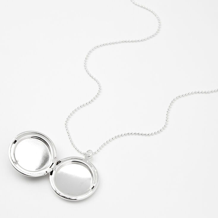 Tie-Dye Locket Necklace - Silver,