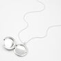 Tie-Dye Locket Necklace - Silver,
