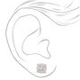 Rose Gold Cubic Zirconia Round Stud Earrings - 4MM, 5MM, 6MM,