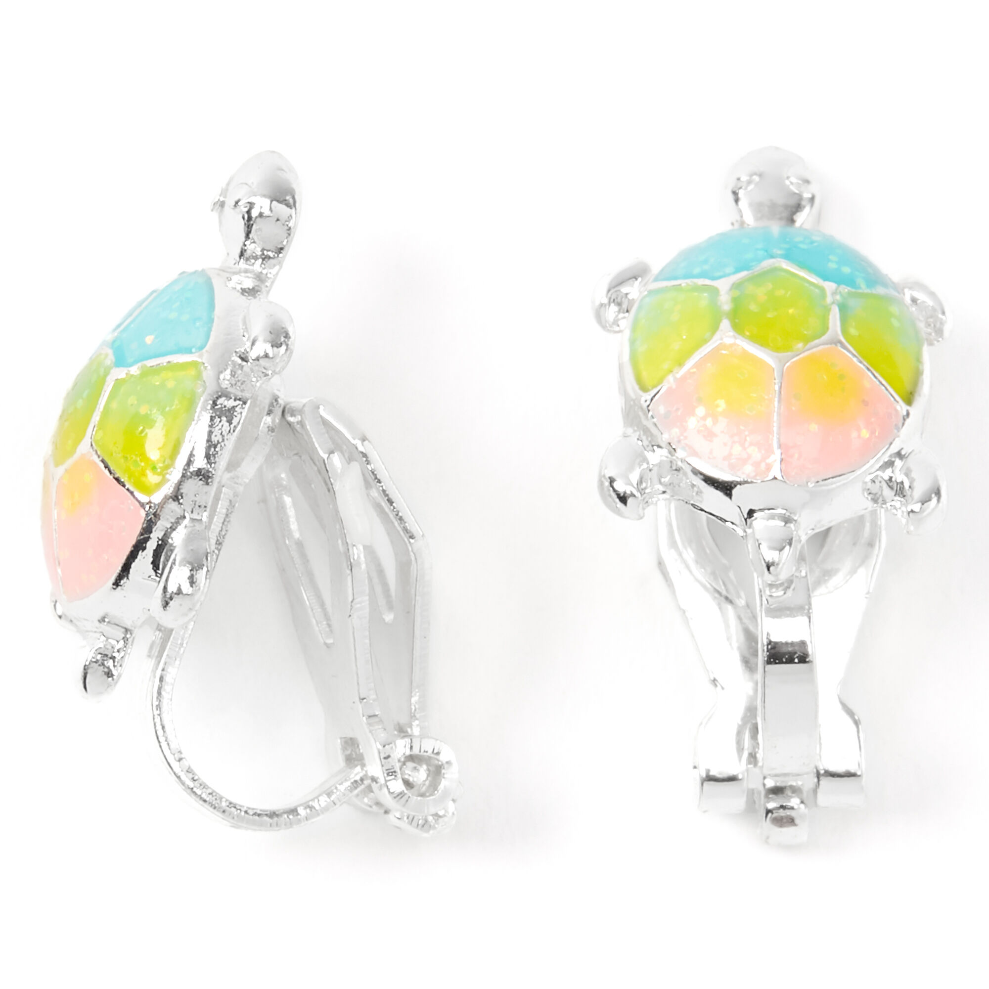 Anodised Rainbow Turtle Ear Jacket Earrings  Claires
