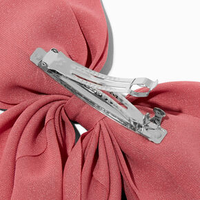 Boho Rose Long Tail Hair Bow Clip,
