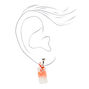 Pink 1&quot; Watermelon Cooler Clip On Drop Earrings,