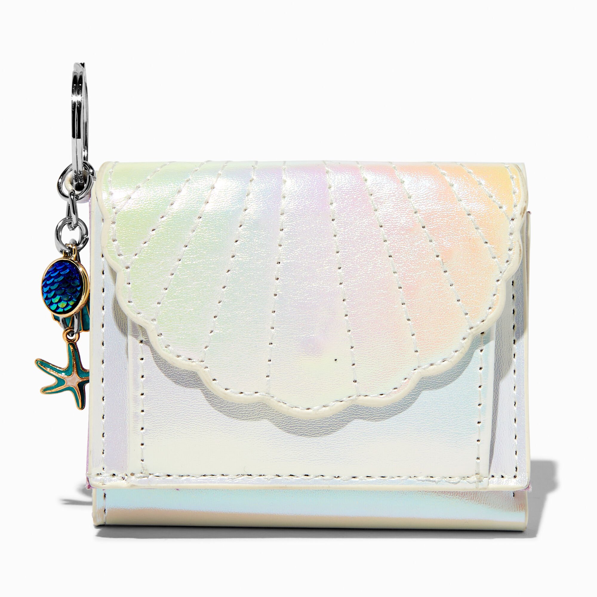 View Claires Iridescent Seashell Trifold Wallet information