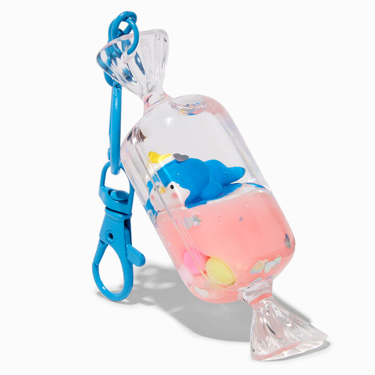 Penguin Candy Water-Filled Glitter Keychain,